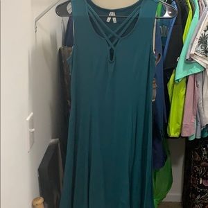 Business casual dark teal dress